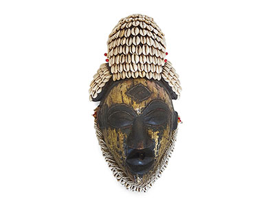 Punu Mask with Cowrie Shell Detail - 2